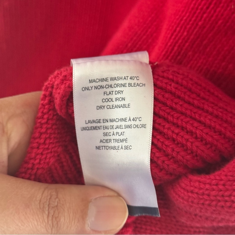 NWT Chaps Men's M Medium Red Cotton Knit Crew Neck Sweater Pullover Classic Fit - Picture 13 of 13